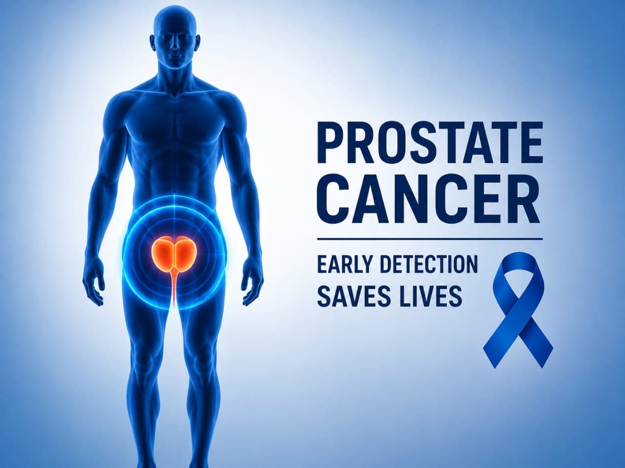 Prostate cancer early detection awareness illustration